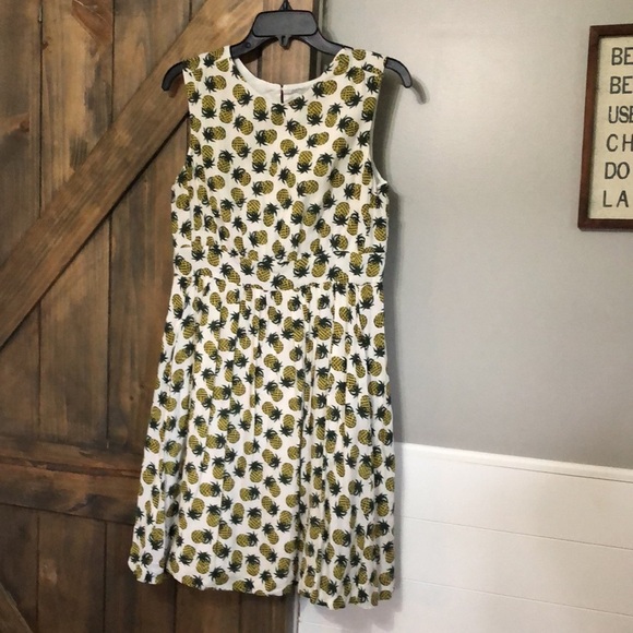 Emily and Fin ModCloth Too Much Fun Dress Featuring Pineapples. Size Medium. - Picture 3 of 6